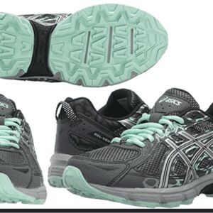 ASICS Women's Gel-Venture Athletic Shoes - Black and Mint
